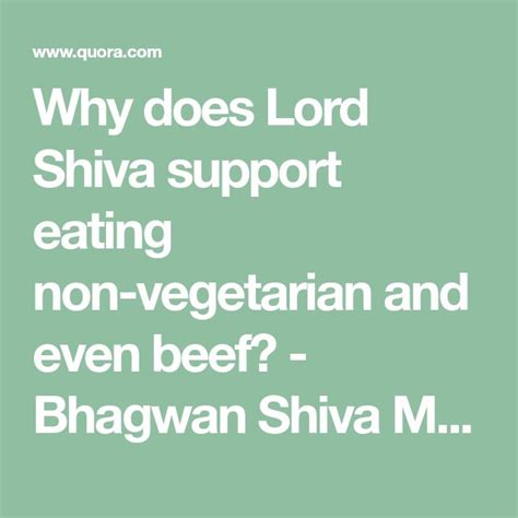 Is Shiva a vegetarian